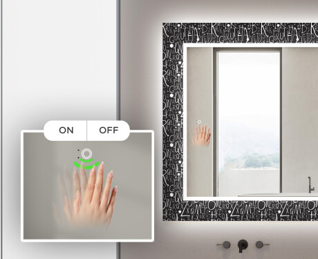 Dekoratívne zrkadlo s LED podsvietením do kúpeľne - Gothic #5
