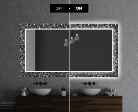 Dekoratívne zrkadlo s LED podsvietením do kúpeľne - Gothic #7