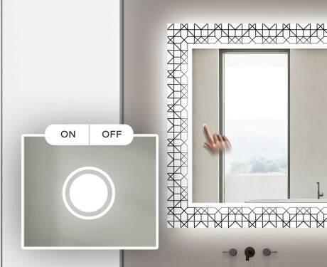 Dekoratívne zrkadlo s LED podsvietením do kúpeľne - Industrial #4
