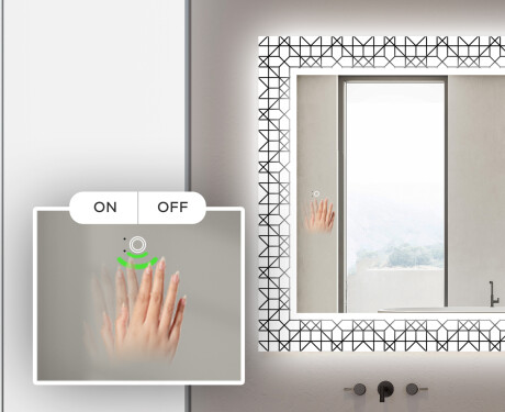Dekoratívne zrkadlo s LED podsvietením do kúpeľne - Industrial #5