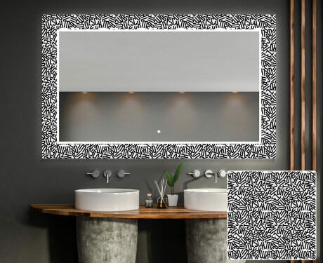 Dekoratívne zrkadlo s LED podsvietením do kúpeľne - Letters #1