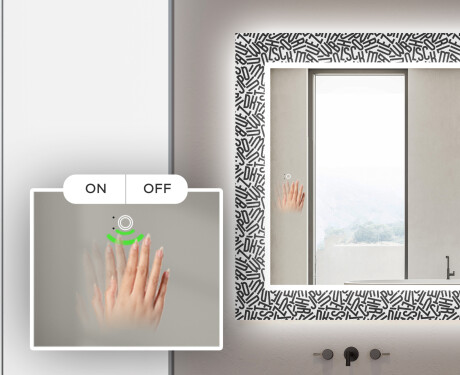 Dekoratívne zrkadlo s LED podsvietením do kúpeľne - Letters #5