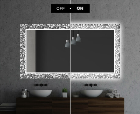 Dekoratívne zrkadlo s LED podsvietením do kúpeľne - Letters #7