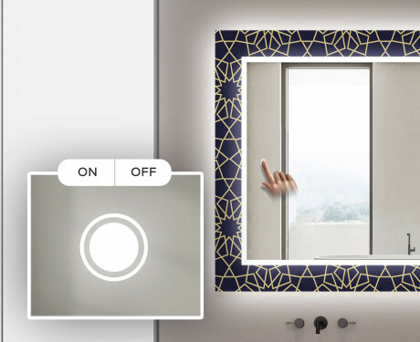 Dekoratívne zrkadlo s LED podsvietením do kúpeľne - Ornament #4