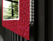 Dekoratívne zrkadlo s LED podsvietením do kúpeľne - Red Mosaic #11