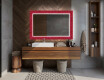 Dekoratívne zrkadlo s LED podsvietením do kúpeľne - Red Mosaic #12