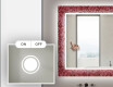 Dekoratívne zrkadlo s LED podsvietením do kúpeľne - Red Mosaic #4