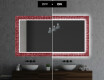 Dekoratívne zrkadlo s LED podsvietením do kúpeľne - Red Mosaic #7