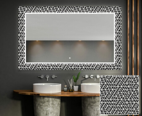 Dekoratívne zrkadlo s LED podsvietením do kúpeľne - Triangless #1