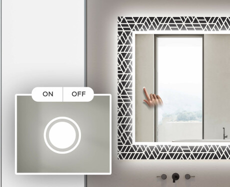 Dekoratívne zrkadlo s LED podsvietením do kúpeľne - Triangless #4