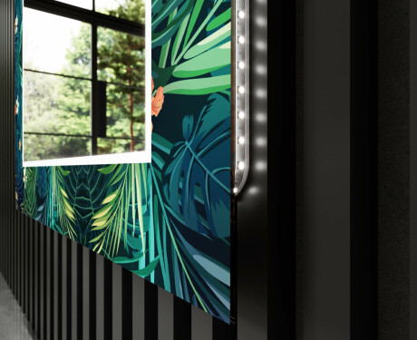 Dekoratívne zrkadlo s LED podsvietením do kúpeľne - Tropical #11