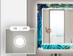 Dekoratívne zrkadlo s LED podsvietením do kúpeľne - Tropical #4