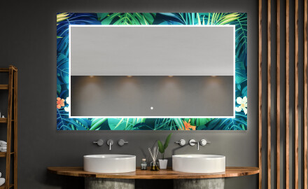 Moderne dekoratívne zrkadlo LED do kupelne - Tropical