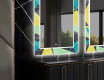 Ozdobne podsvietene zrkadlo do jedáleň - Abstract Geometric #11