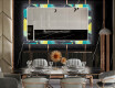 Dekoratívne zrkadlo s LED podsvietením do jedálne - Abstract Geometric #12