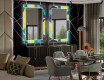 Dekoratívne zrkadlo s LED podsvietením do jedálne - Abstract Geometric #2