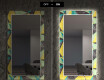 Ozdobne podsvietene zrkadlo do jedáleň - Abstract Geometric #7