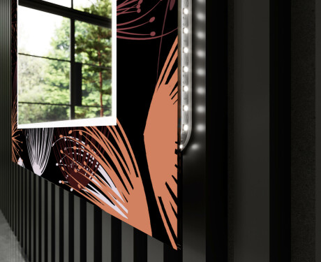 Dekoratívne zrkadlo s LED podsvietením do obývacej izby - Dandelion #11