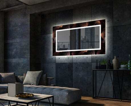 Dekoratívne zrkadlo s LED podsvietením do obývacej izby - Dandelion #2
