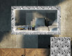 "Dekoratívne zrkadlo s LED podsvietením do obývacej izby - Black and white jungle " #1