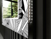 "Dekoratívne zrkadlo s LED podsvietením do obývacej izby - Black and white jungle " #11