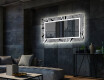 "Dekoratívne zrkadlo s LED podsvietením do obývacej izby - Black and white jungle " #2