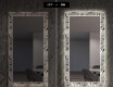"Dekoratívne zrkadlo s LED podsvietením do obývacej izby - Black and white jungle " #7