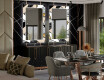 Ozdobne podsvietene zrkadlo do jedáleň - Marble Pattern #2