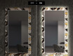 Dekoratívne zrkadlo s LED podsvietením do jedálne - Marble Pattern #7