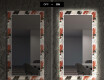 Dekoratívne zrkadlo s LED podsvietením do obývacej izby - Leaves #7