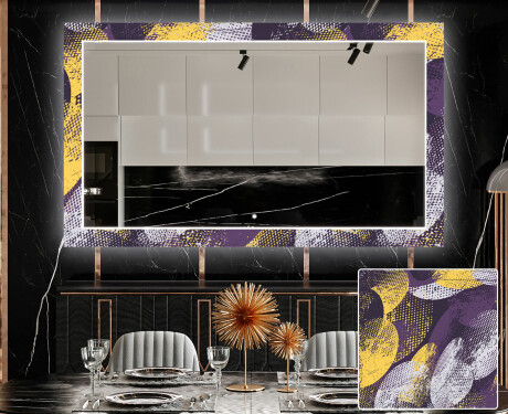 Moderne ozdobné zrkadlo LED do jedáleň - Ancient Pattern #1