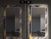 Moderne ozdobné zrkadlo LED do jedáleň - Ancient Pattern #7