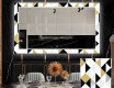 Ozdobne podsvietene zrkadlo do jedáleň - Geometric Patterns #1