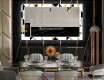 Dekoratívne zrkadlo s LED podsvietením do jedálne - Geometric Patterns #12