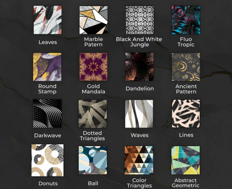 Ozdobne podsvietene zrkadlo do jedáleň - Geometric Patterns #9