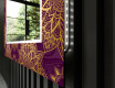 Moderne ozdobné zrkadlo LED do obývačky - Gold Mandala #11