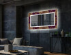 Moderne ozdobné zrkadlo LED do obývačky - Gold Mandala #2