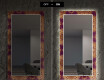 Moderne ozdobné zrkadlo LED do obývačky - Gold Mandala #7