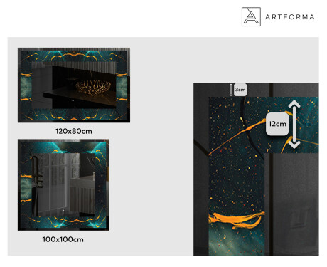 Ozdobné zrkadlo do kupelne - Spiraling vortex #2