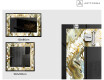 Ozdobné zrkadlo do kupelne - Golden Streaks #2
