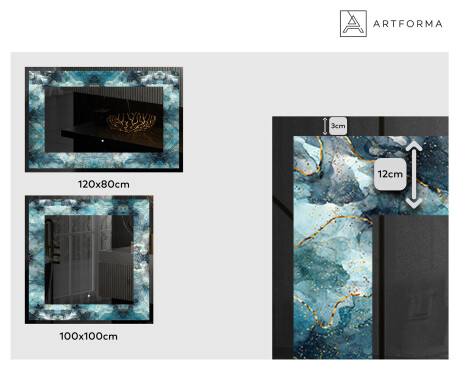 Ozdobné zrkadlo do kupelne - Sapphire Reflections #2