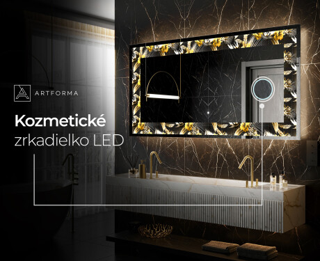 Ozdobné zrkadlo do kupelne - Floral Symmetries #9
