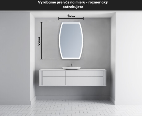 LED zrkadlo s nepravidelnym tvarom do kupelne M222 #4