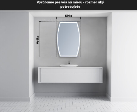 LED zrkadlo s nepravidelnym tvarom do kupelne M223 #5