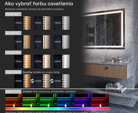 LED zrkadlo s nepravidelnym tvarom do kupelne M223 #9