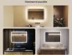 Nástenne zrkadlo do kupelne s osvetlenim LED 100x70cm s Dual color, Spínač dotykový, Vyhrievacia rohož, Reproduktor Bluetooth - L141 #2