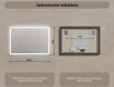 Nástenne zrkadlo do kupelne s osvetlenim LED 100x70cm s Dual color, Spínač dotykový, Vyhrievacia rohož, Reproduktor Bluetooth - L141 #8