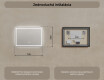 Nástenne zrkadlo do kupelne 70x50cm s osvetlenim LED s Dual color, Spínač dotykový, Vyhrievacia rohož - L49 #8