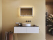Nástenne zrkadlo do kupelne 70x50cm s osvetlenim LED s Dual color, Spínač dotykový, Vyhrievacia rohož - L49 #9