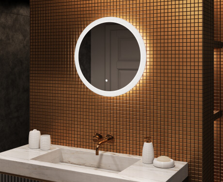 Koloidné LED osvetlené zrkadlo do kúpeľne 60 cm s Dual color, Spínač dotykový